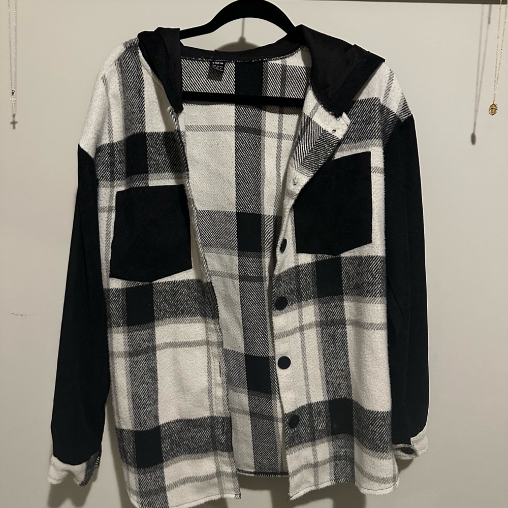 SHEIN button up with hood